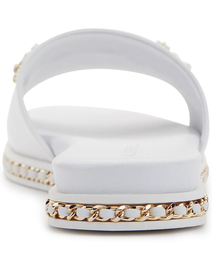 Karl Lagerfeld Paris Women's Bijou Embellished Slide Sandals & Reviews