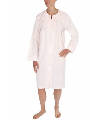 Miss Elaine - Smocked Terry Snap Robe