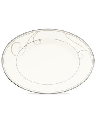 Dinnerware, Platinum Wave Oval Platter