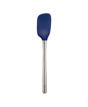 Shop Tovolo Flex-core Stainless Steel Handled Spoonula, Silicone Spoon Spatula Head In Deep Indigo