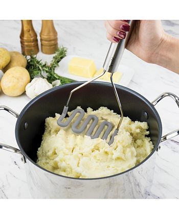 Tovolo - Silicone Potato Masher, Stainless Steel Handle & Core, Food Mashers Kitchen Utensil, Vegetable Ricer & Avocado Blender, Scratch-Resistant & Heat-Resistant