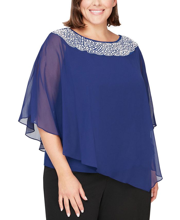 alex evenings plus size tops