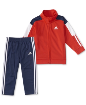 Adidas Originals Kids' Adidas Baby Boys 2-pc. Tricot Track Jacket & Pants Set In Vivid Red