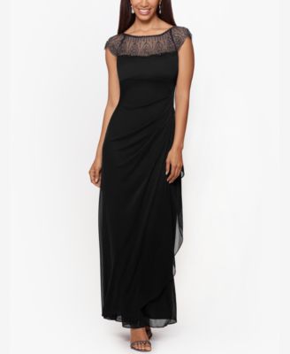 XSCAPE Beaded Mesh-Yoke Gown \u0026 Reviews 