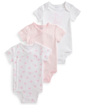 Ralph Lauren Baby Girls Nautical 3-Piece Bodysuit Set