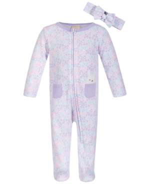 First Impressions Baby Girls 2-Pc Cotton Bunny Coveralls & Headband Set Created for Macy's