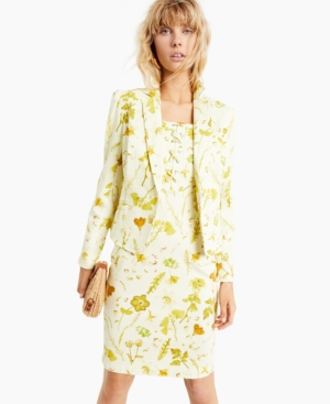 Inc Floral-Print Denim Blazer Created for Macy's