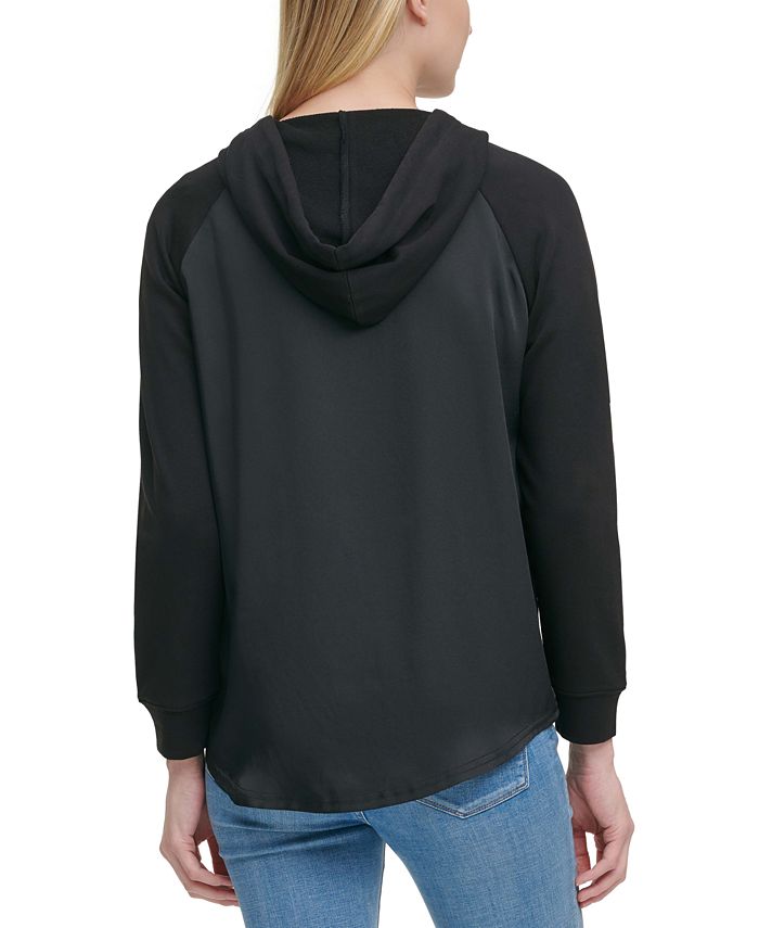 DKNY MixedMedia Hooded Jacket Macy's