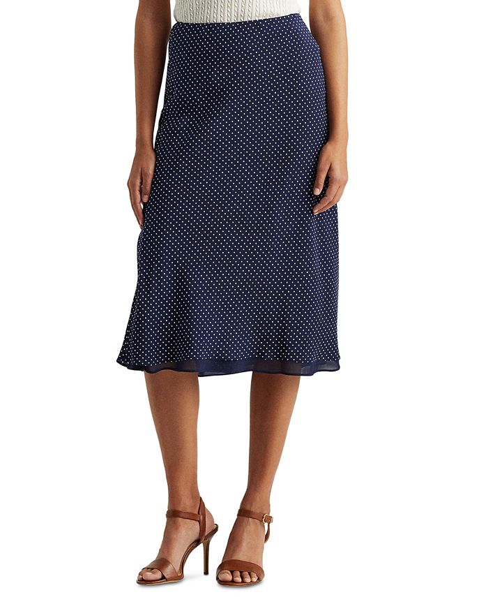 Lauren Ralph Lauren Silk Crepe Skirt - Macy's