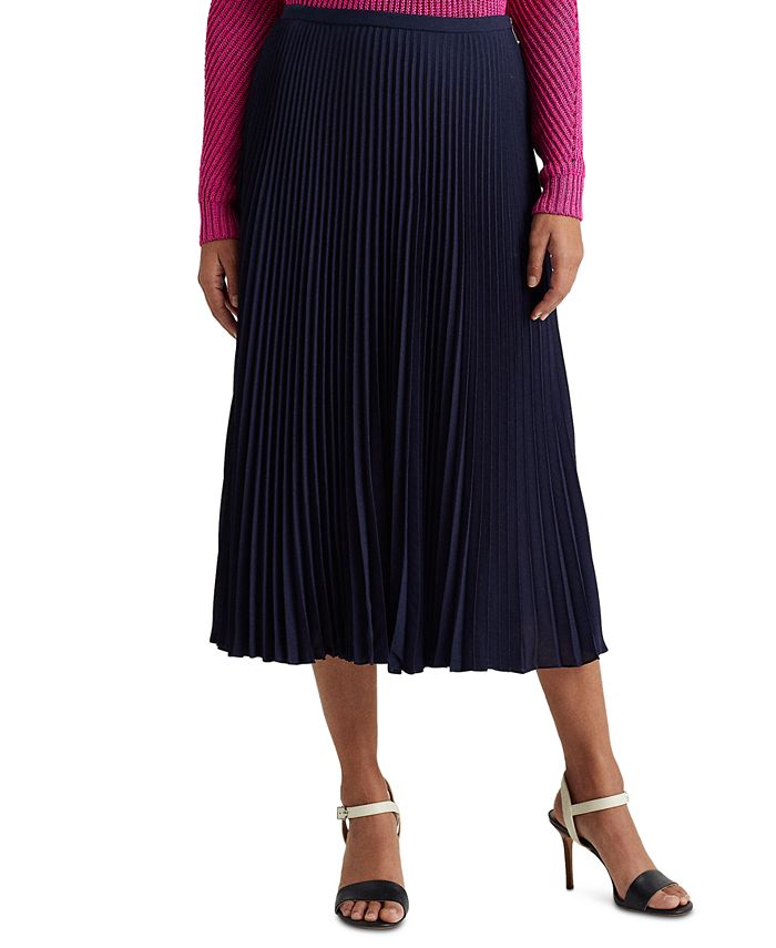 Lauren Ralph Lauren Sunburst Pleated Midi Skirt - Macy's