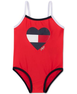 Tommy Hilfiger Baby Girls 1 Pc. Logo Heart Swimsuit Macy s