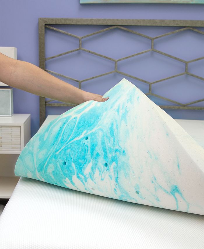 2" Gel Swirl Memory Foam King Mattress Topper Macy's