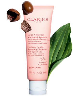 Clarins Soothing Gentle Foaming Cleanser With Shea Butter, 4.2 oz.