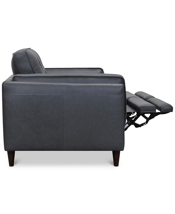 Furniture Kavier 90" Leather Sofa with Power Foot Rest, Created for