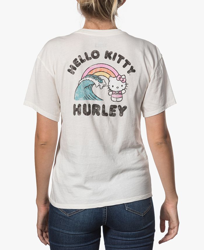 Hurley x Hello Kitty Juniors' Surfs Up Cotton Girlfriend TShirt Macy's