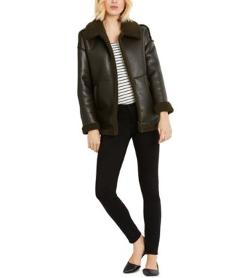 BB Dakota - Maternity Faux-Shearling Bomber Jacket