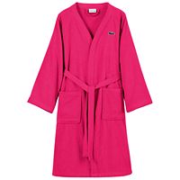 Lacoste Home Logo Patch 100% Cotton Pique Bath Robe
