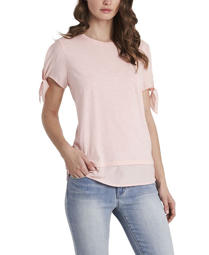 Vince camuto mixed media sales top