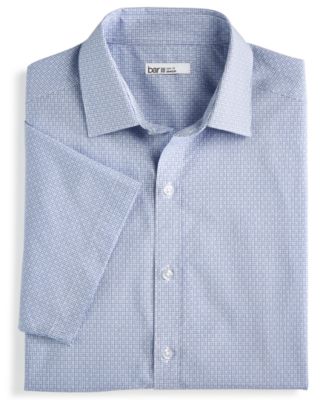 Bar III - Men's Slim-Fit Performance Stretch Diamond Windowpane Dress Shirt