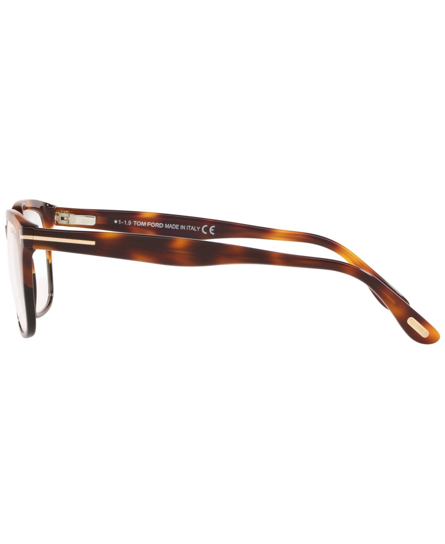 Мужские очки Tom Ford Man Square Plastic FT5626-B Eyeglasses, цвет: Тёмный гавана — фото 3