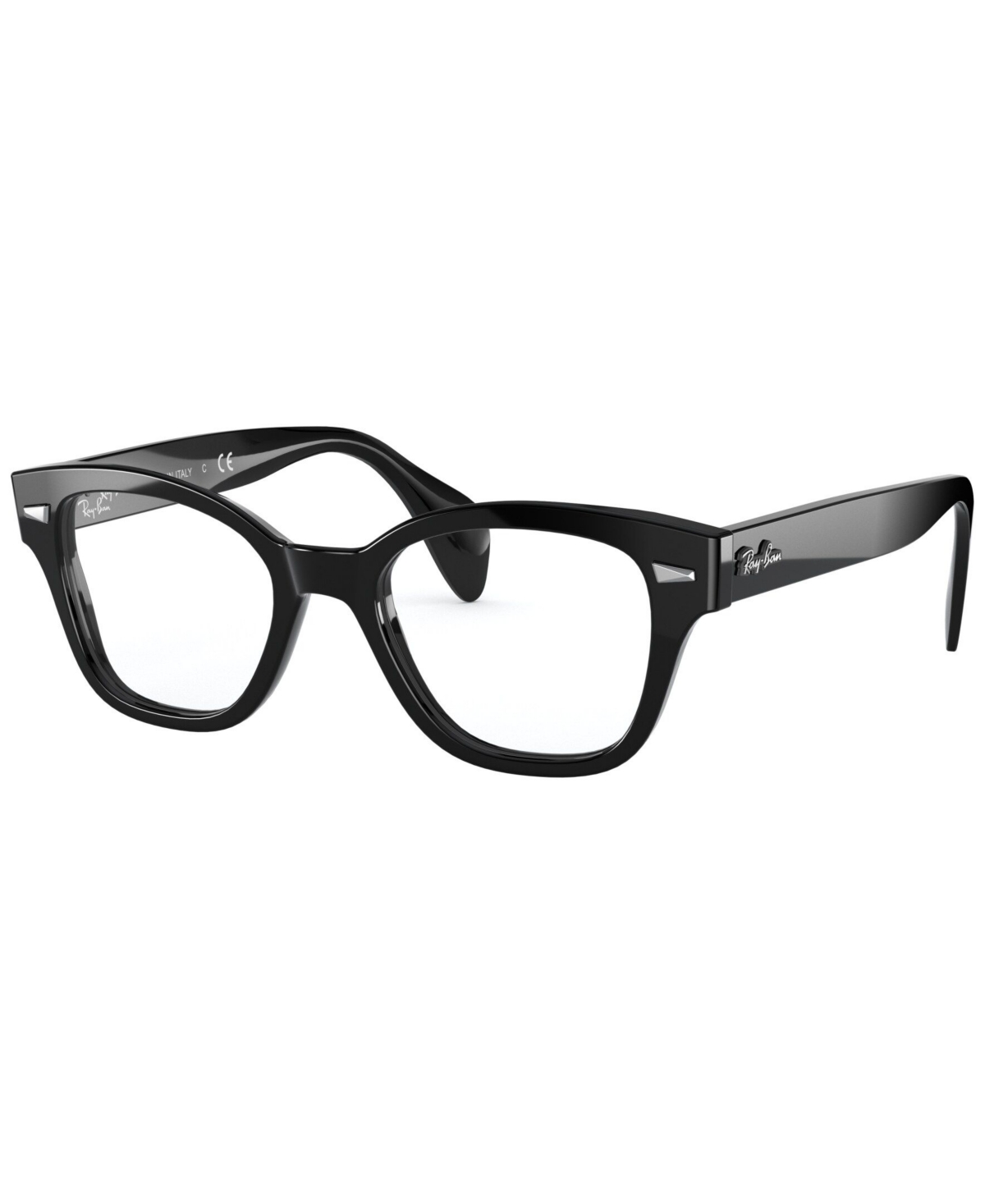RX0880 Unisex Square Eyeglasses - Shiny Black