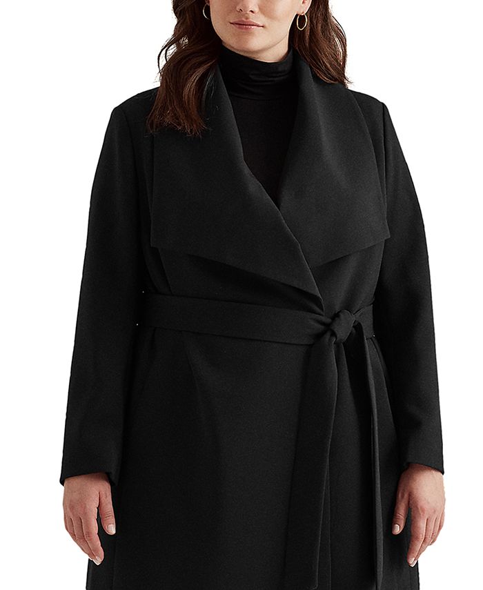 Lauren Ralph Lauren Plus-Size Belted Wrap Coat & Reviews - Coats ...