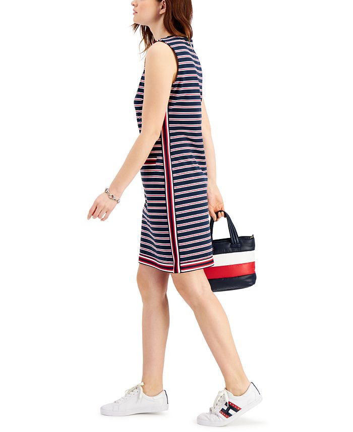 Tommy Hilfiger Striped Sleeveless Dress - Macy's