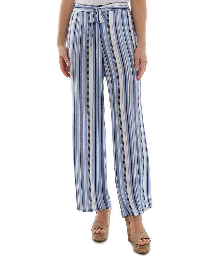 BCX Juniors' Stripe-Print Pants - Macy's