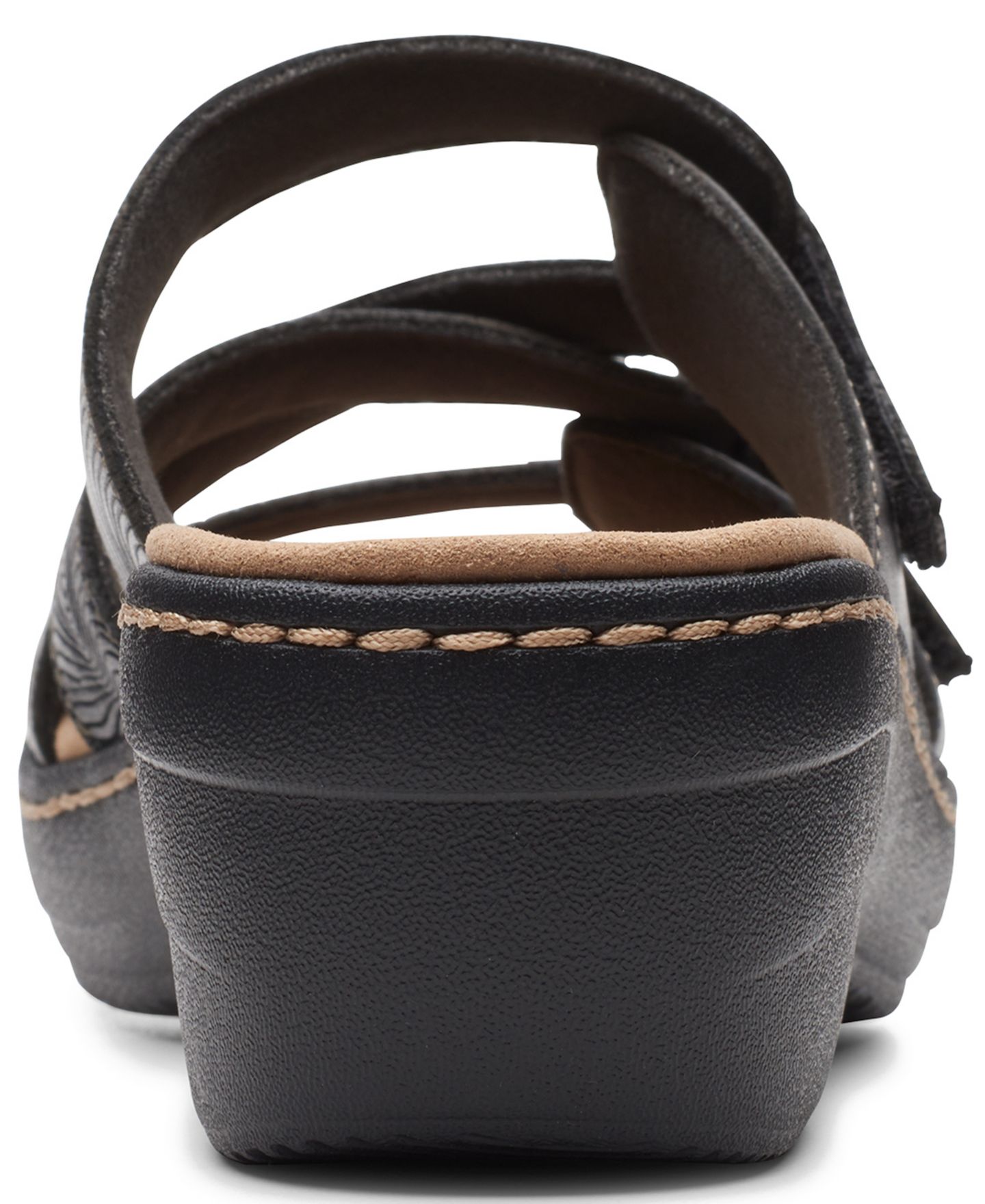 Женские сандалии Clarks Merliah Karli Slip-on Strappy, цвет: Чёрный кожаный — фото 3