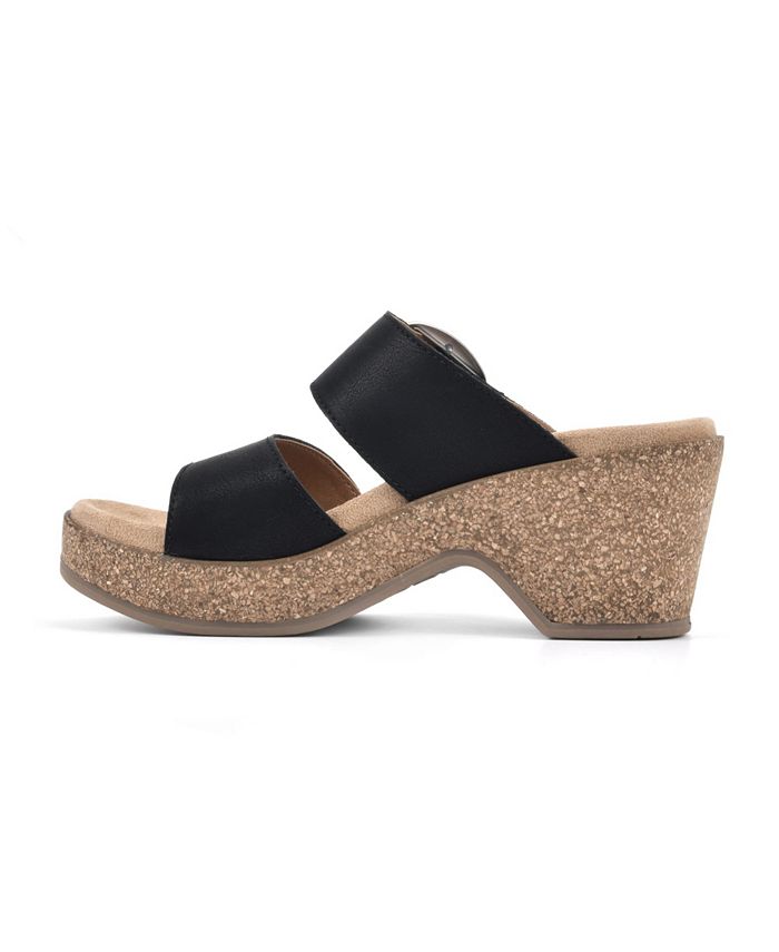 White Mountain Women's Copious Platform Wedge Sandals & Reviews Sandals Shoes Macy's