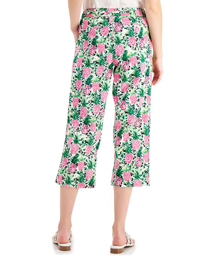 Charter Club Cropped Floral-Print Pants, Created for Macy's - Macy's
