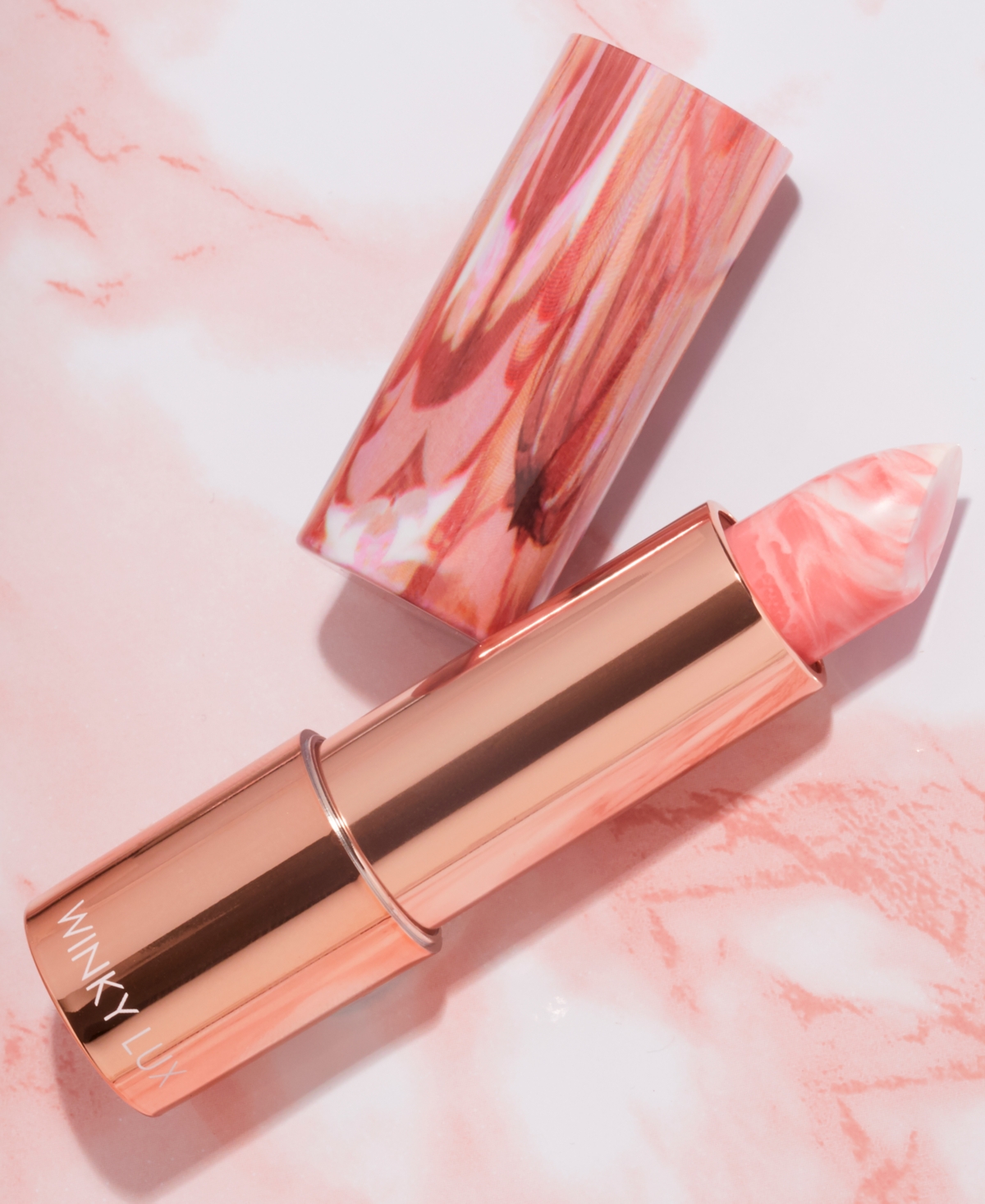 Winky Lux Marbleous Balm - Giddy - cool toned baby pink