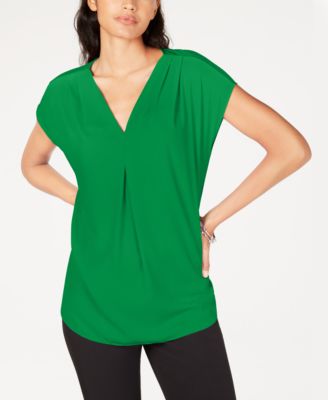 macys womens green tops