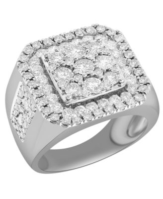 Macy's - Men's Diamond Cluster Ring (3 ct. t.w.) 10k Yellow, White or Rose Gold