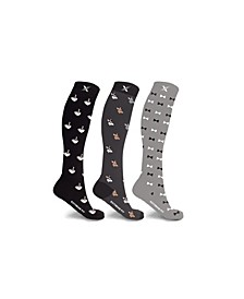 Men's and Women's Graduated Compression Socks - 3 Pairs