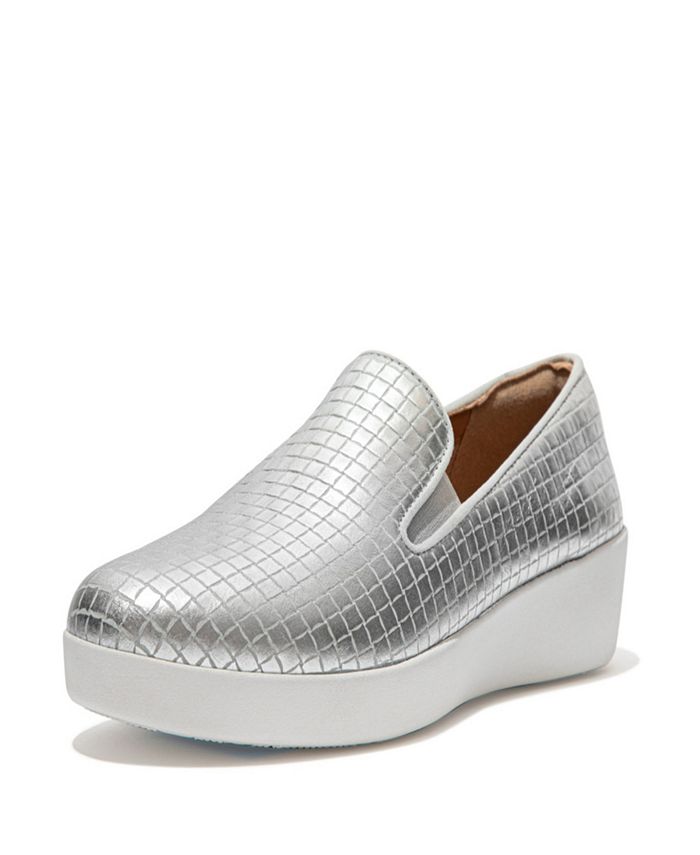 Fitflop silver loafers discount