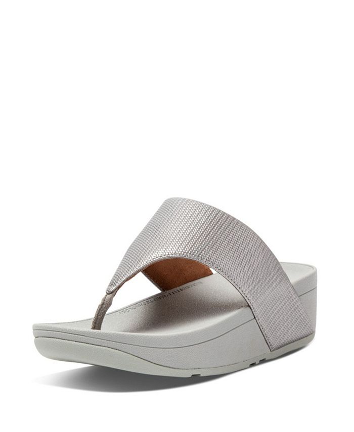 FitFlop Women s Olive Textured Glitz Toe Post Sandals Macy s