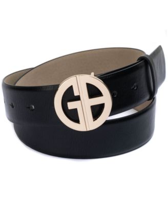 Women's Signature-Buckle Panel Belt  