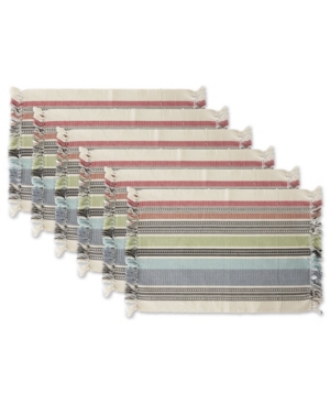 Shop Design Imports Design Import Mediterranean Stripe Placemat, Set Of 6 In Multicolor