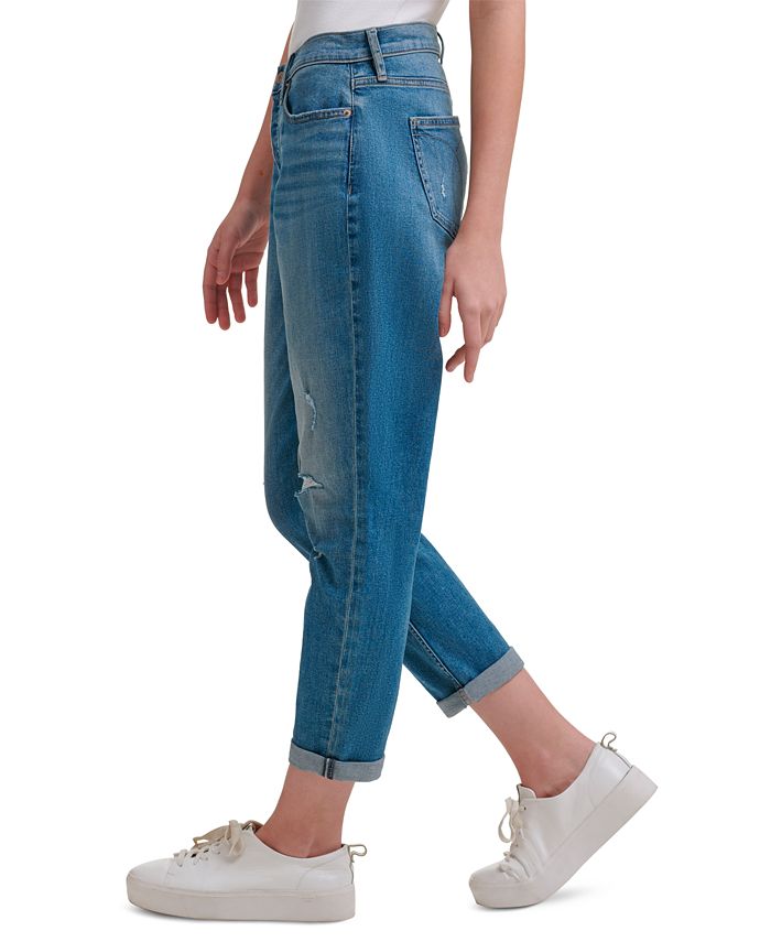 Calvin Klein Jeans Mid-Rise Slim-Fit Boyfriend Jeans - Macy's
