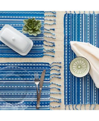 Stripe with Fringe Placemat, Set of 6