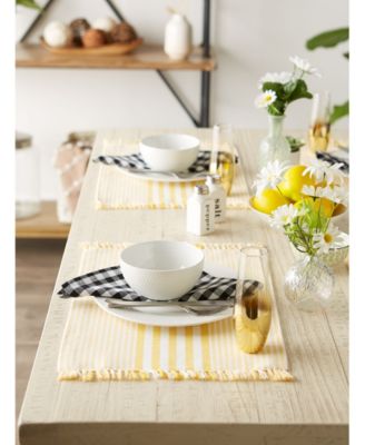 Stripes with Fringe Placemat, Set of 6