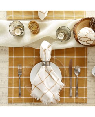 Check Fringed Napkin, Set of 6