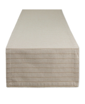 Design Imports Farmhouse Gingham Table Runner In Stone