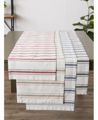 Zig Dobby Stripe Table Runner