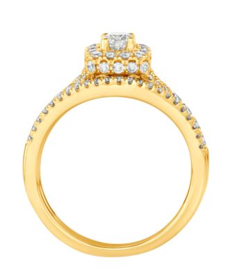 Diamond Halo Bridal Set (1 ct. t.w.) in 14k Yellow or White Gold