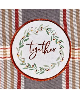 Thanksgiving Cozy Picnic, Plaid Dishtowel, Set of 4