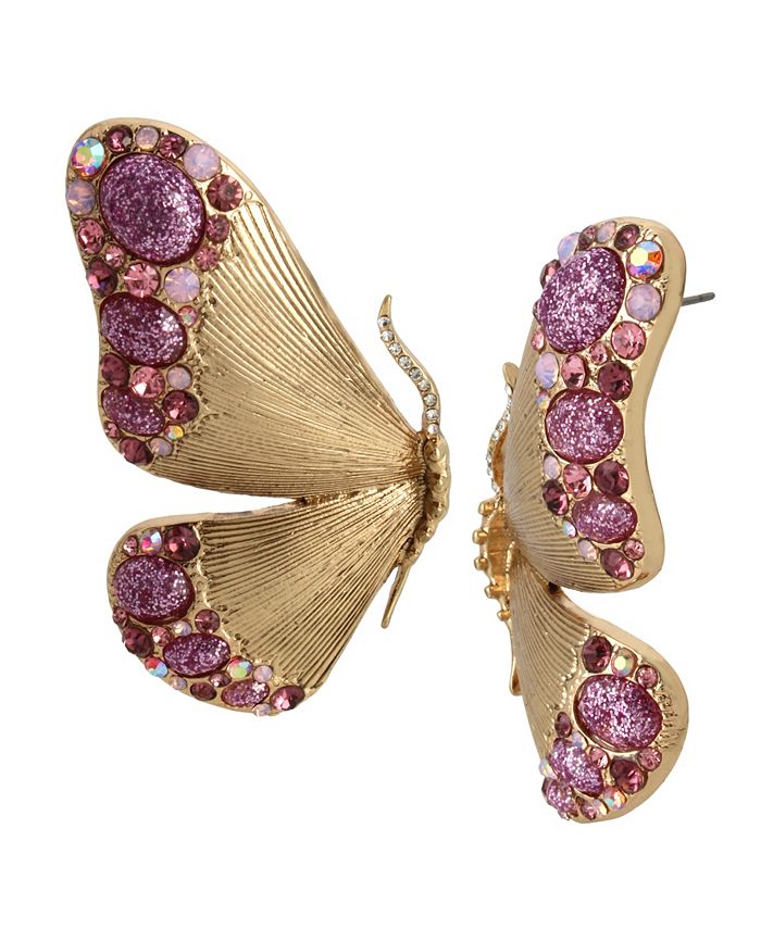 Betsey Johnson Butterfly Wing Statement Earrings Macy s
