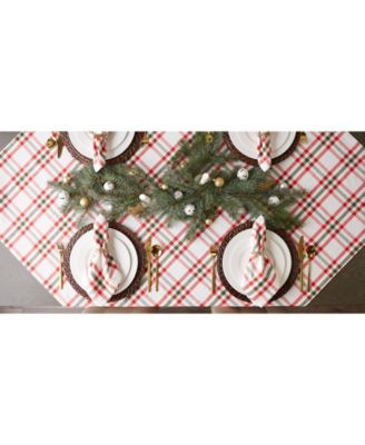 Kitchen and Table Top Jolly Tree Collection Tablecloth, Nutcracker Plaid, 52" x 52"