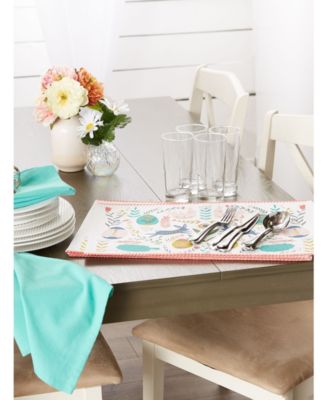 Easter Folk Garden Placemats 13" x 19", Set of 6